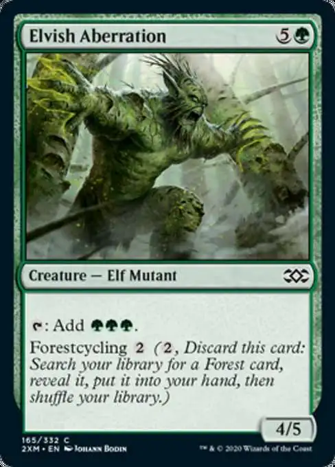 MtG Double Masters Common Foil Elvish Aberration #165