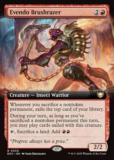MtG Edge of Eternities: Commander Rare Evendo Brushrazer #30 [Extended Art FOIL]