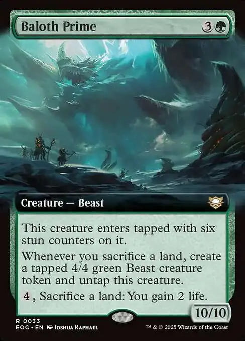 MtG Edge of Eternities: Commander Rare Baloth Prime #33 [Extended Art FOIL]