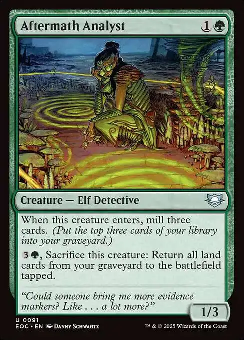 MtG Edge of Eternities: Commander Uncommon Foil Aftermath Analyst #91