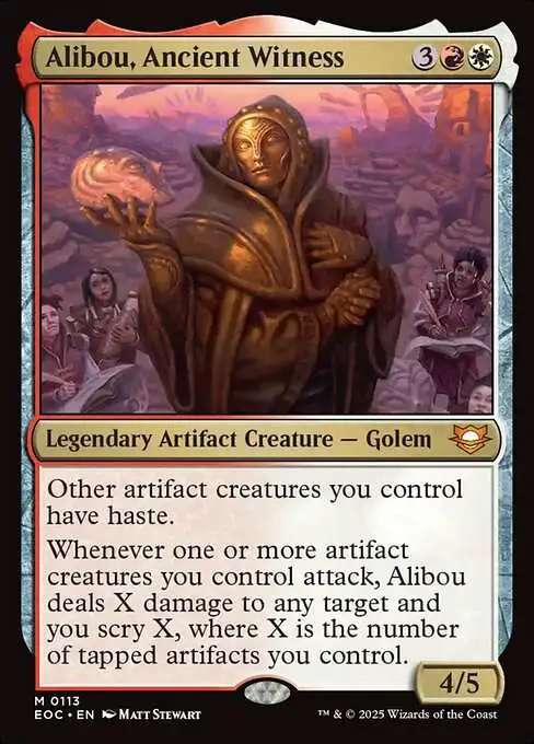 MtG Edge of Eternities: Commander Mythic Rare Alibou, Ancient Witness #113