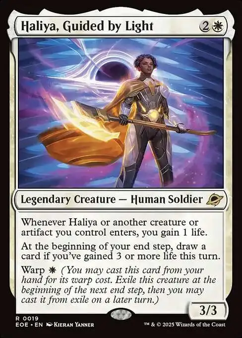 MtG Edge of Eternities Rare Foil Haliya, Guided by Light #19