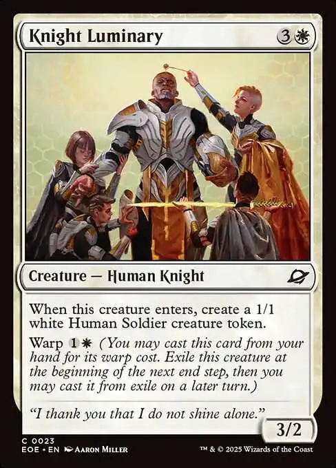 MtG Edge of Eternities Common Knight Luminary #23
