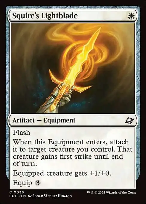MtG Edge of Eternities Common Foil Squire's Lightblade #36