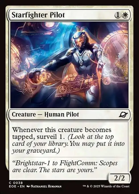 MtG Edge of Eternities Common Starfighter Pilot #38