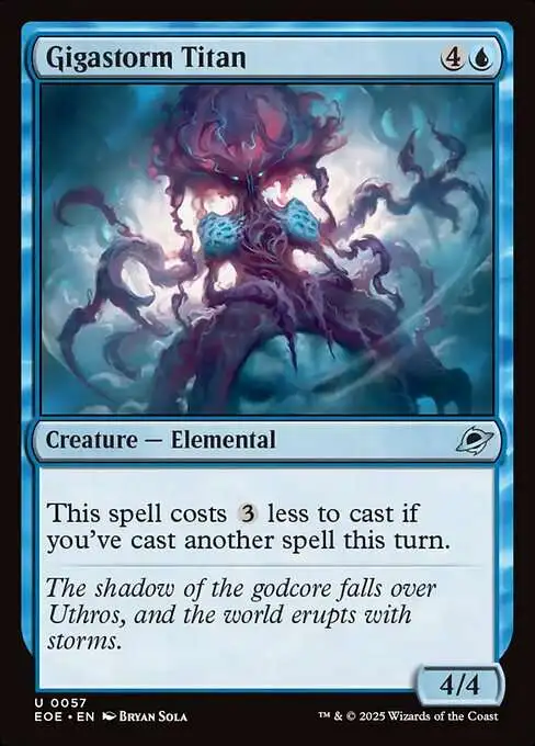MtG Edge of Eternities Uncommon Foil Gigastorm Titan #57