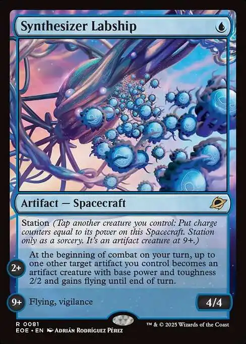 MtG Edge of Eternities Rare Foil Synthesizer Labship #81