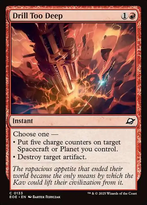 MtG Edge of Eternities Common Drill Too Deep #133