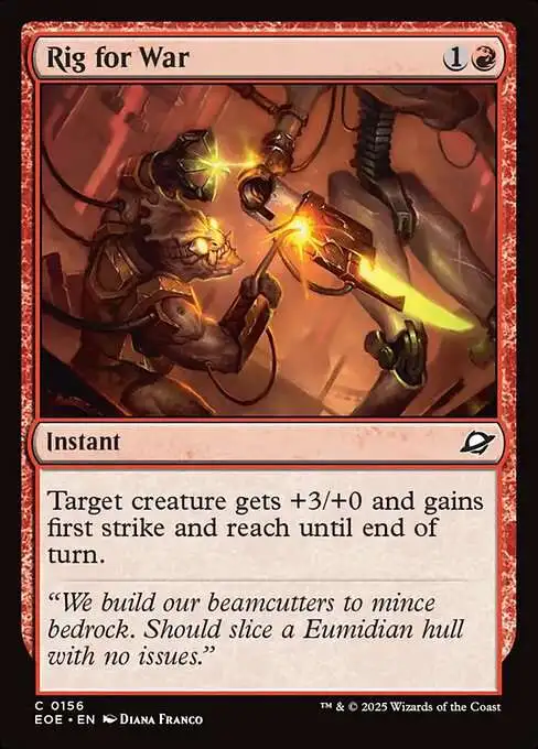 MtG Edge of Eternities Common Foil Rig for War #156