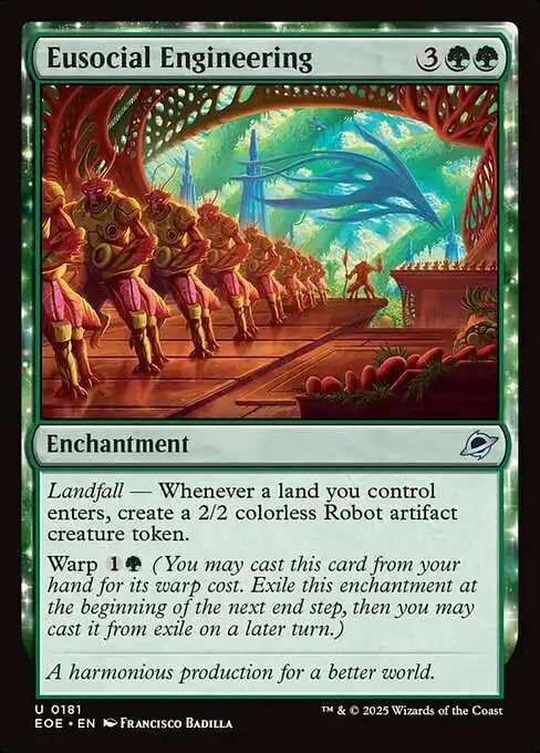 MtG Edge of Eternities Uncommon Foil Eusocial Engineering #181