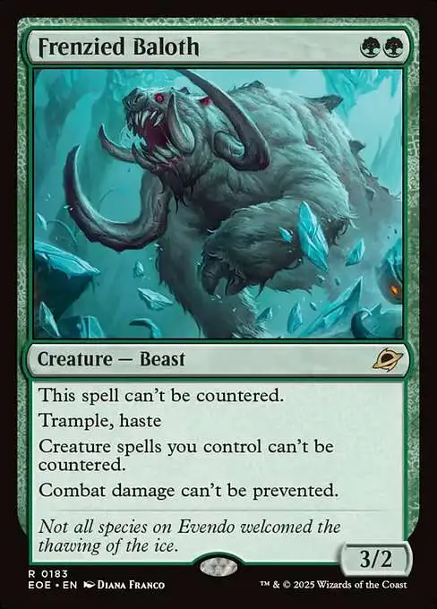 MtG Edge of Eternities Rare Frenzied Baloth #183