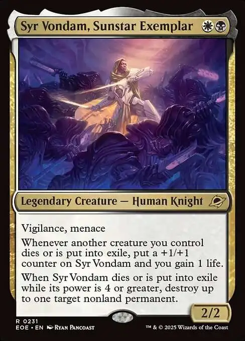 Magic The Gathering Edge of Eternities Single Card Rare Syr Vondam, Sunstar  Exemplar 231 FOIL - ToyWiz