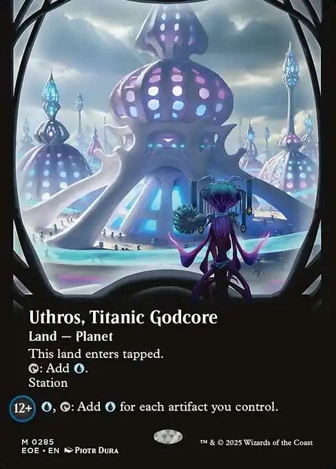 MtG Edge of Eternities Mythic Rare Uthros, Titanic Godcore #285 [Viewport Land FOIL]