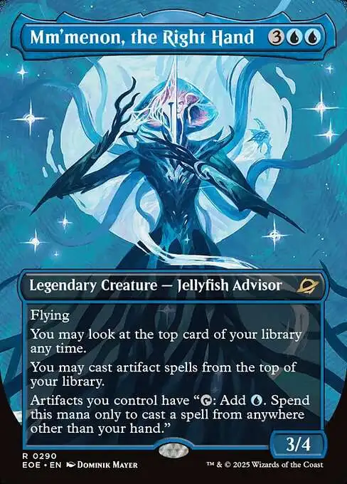 MtG Edge of Eternities Rare Mm'menon, the Right Hand #290 [Triumphant FOIL]