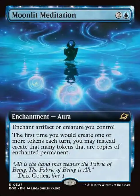 MtG Edge of Eternities Rare Moonlit Meditation #327 [Extended Art]