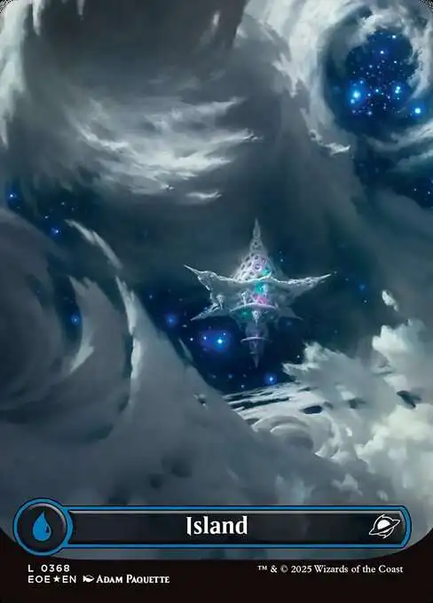 MtG Edge of Eternities Common Island #368 [Galaxy Foil Celestial Basic Land]