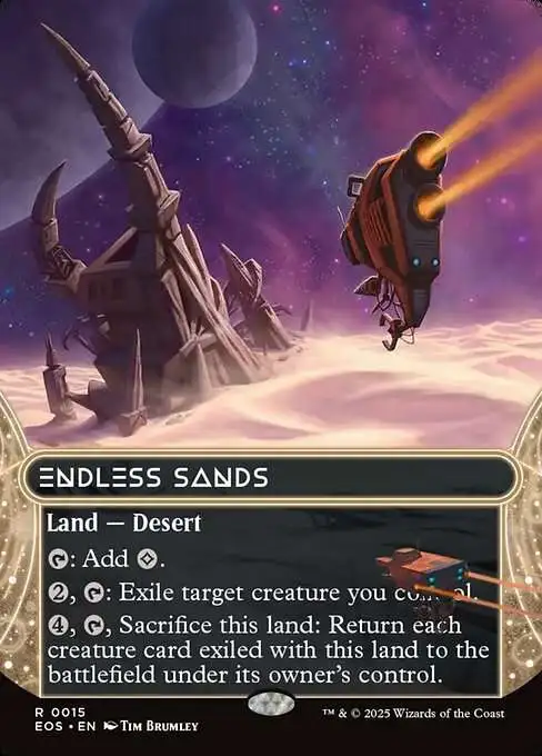 MtG Edge of Eternities: Stellar Sights Rare Endless Sands #15 [Borderless FOIL]