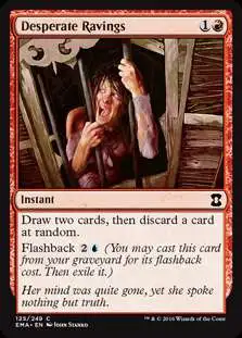 MtG Trading Card Game Eternal Masters Common Desperate Ravings #125
