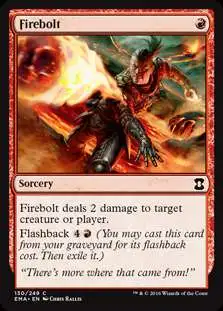 MtG Trading Card Game Eternal Masters Common Firebolt #130