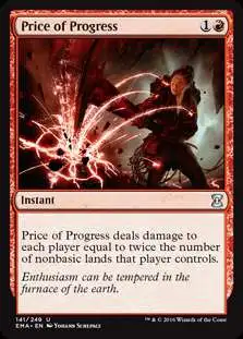 MtG Trading Card Game Eternal Masters Uncommon FOIL Price of Progress #141