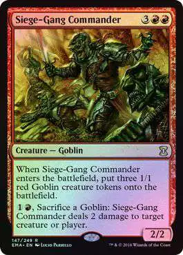 MtG Trading Card Game Eternal Masters Rare Siege-Gang Commander #147 [Japanese FOIL]