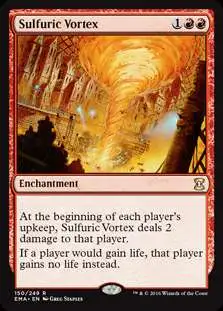 MtG Trading Card Game Eternal Masters Rare Sulfuric Vortex #150