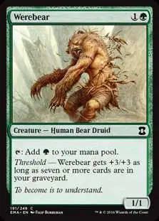 MtG Trading Card Game Eternal Masters Common Werebear #191