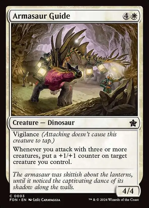 MtG Foundations Common FOIL Armasaur Guide #3