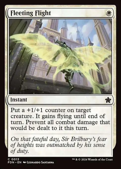 MtG Foundations Common Fleeting Flight #13