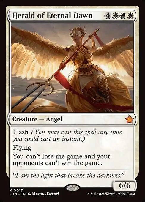 MtG Foundations Mythic Rare Herald of Eternal Dawn #17 MtG Foundations Mythic Rare Herald of Eternal Dawn #17