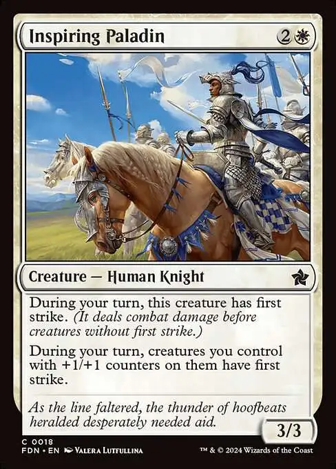 MtG Foundations Common Inspiring Paladin #18