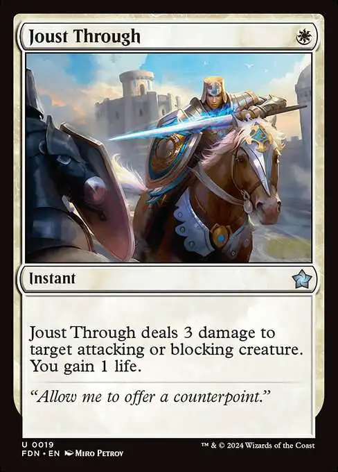 MtG Foundations Uncommon Joust Through #19