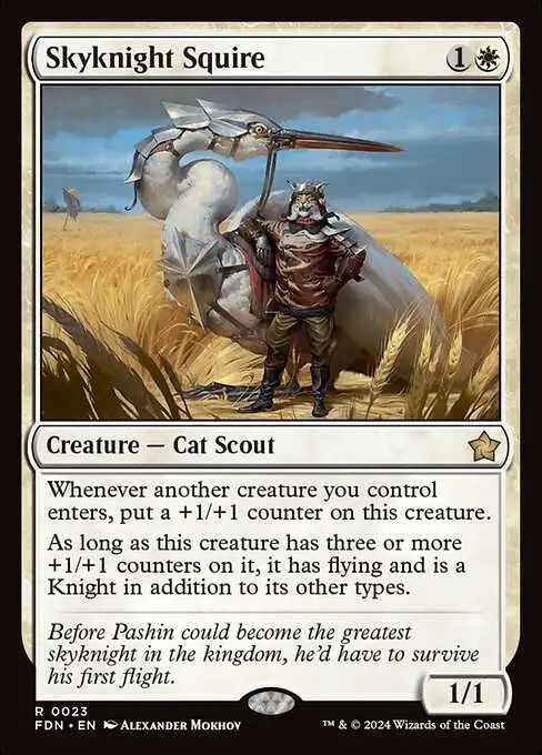 MtG Foundations Rare Skyknight Squire #23