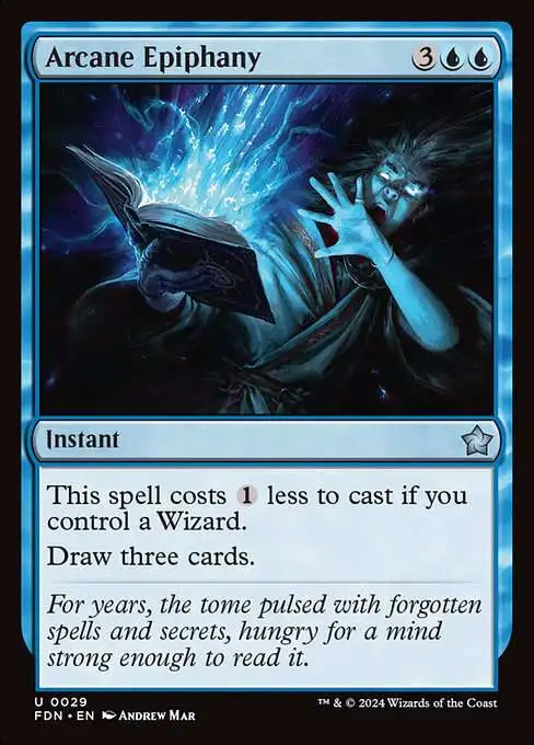 MtG Foundations Uncommon Foil Arcane Epiphany #29 MtG Foundations Uncommon Foil Arcane Epiphany #29