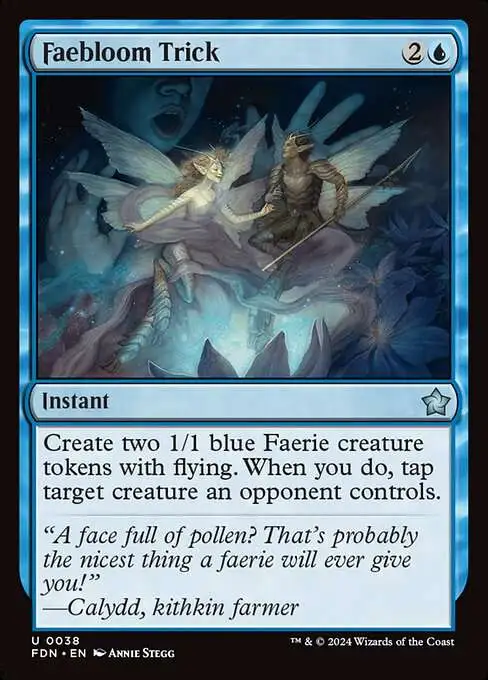 Magic The Gathering Foundations Single Card Uncommon Faebloom Trick 38 FOIL - ToyWiz Magic The Gathering Foundations Single Card Uncommon Faebloom Trick 38 FOIL - ToyWiz