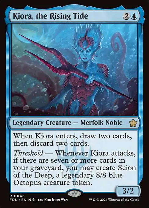 MtG Foundations Rare Kiora, the Rising Tide #45