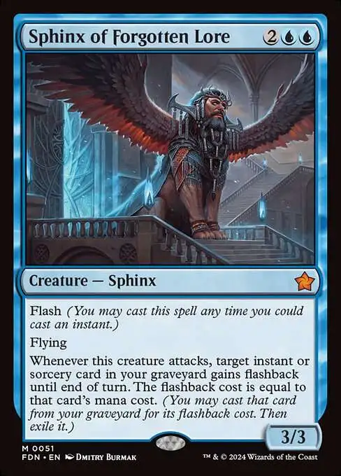 MtG Foundations Mythic Rare Sphinx of Forgotten Lore #51