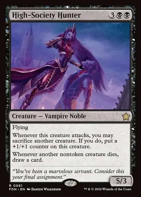 MtG Foundations Rare High-Society Hunter #61 MtG Foundations Rare High-Society Hunter #61