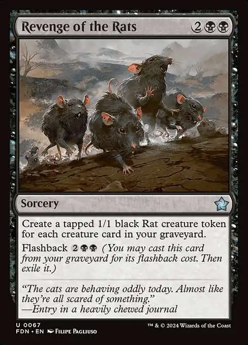 MtG Foundations Uncommon Revenge of the Rats #67