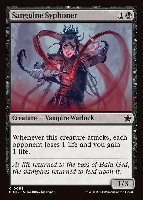 MtG Foundations Common Foil Sanguine Syphoner #68