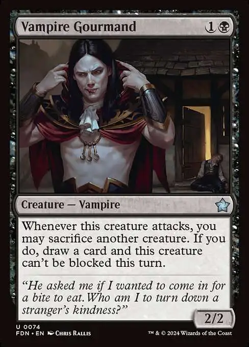 MtG Foundations Uncommon Foil Vampire Gourmand #74