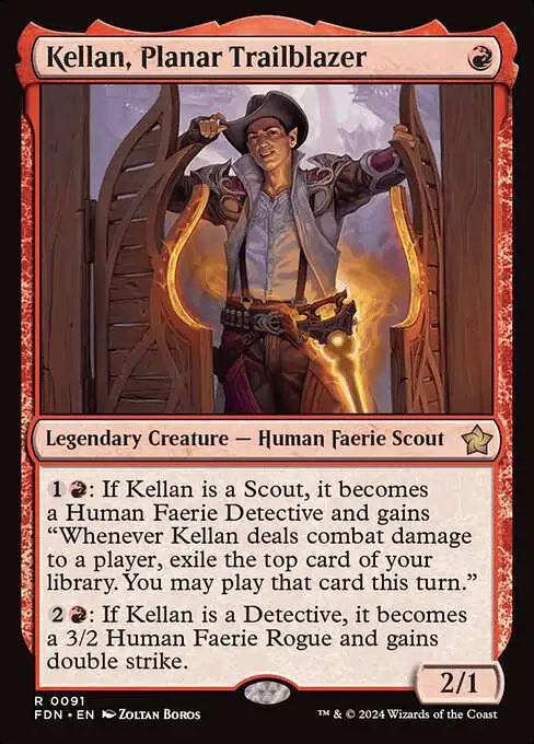 Magic The Gathering Foundations Single Card Rare Kellan, Planar Trailblazer  91 FOIL - ToyWiz