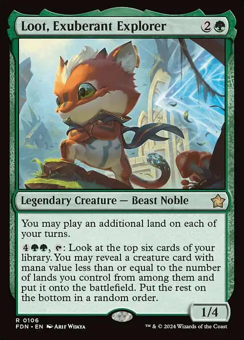Magic The Gathering Foundations Single Card Rare Loot, Exuberant Explorer 106 FOIL - ToyWiz Magic The Gathering Foundations Single Card Rare Loot, Exuberant Explorer 106 FOIL - ToyWiz