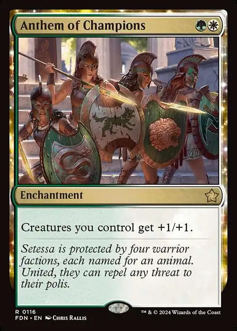 MtG Foundations Rare Anthem of Champions #116