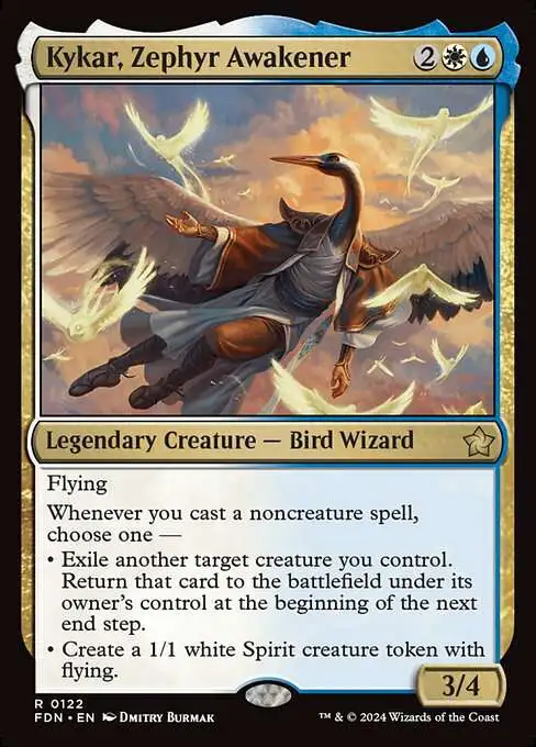 Magic The Gathering Foundations Single Card Rare Kykar, Zephyr Awakener 122 - ToyWiz Magic The Gathering Foundations Single Card Rare Kykar, Zephyr Awakener 122 - ToyWiz