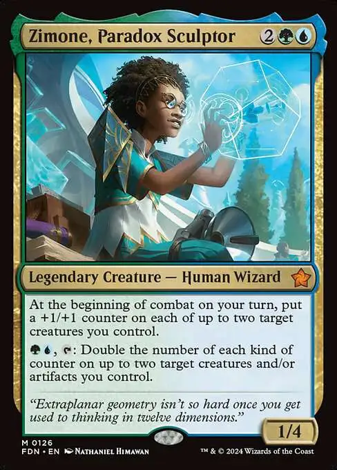MtG Foundations Mythic Rare Zimone, Paradox Sculptor #126