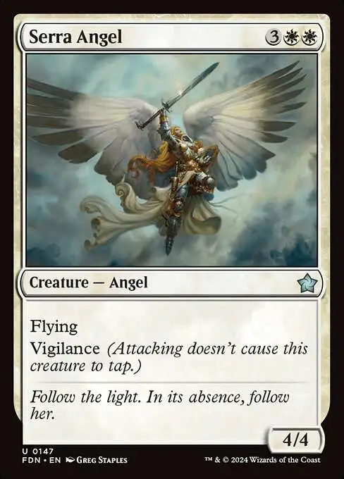 MtG Foundations Uncommon FOIL Serra Angel #147