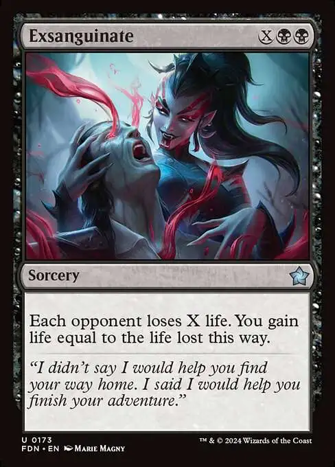 Magic The Gathering Foundations Single Card Uncommon Exsanguinate 173 -  ToyWiz