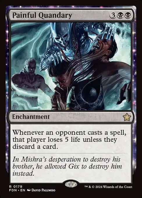 MtG Foundations Rare FOIL Painful Quandary #179