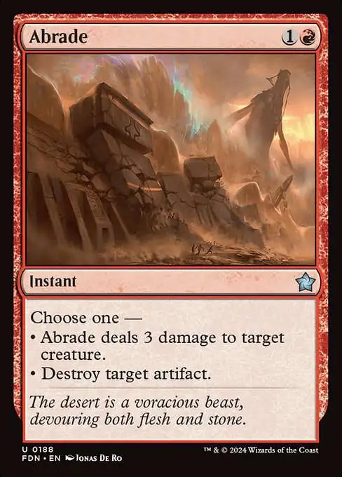 MtG Foundations Uncommon Abrade #188